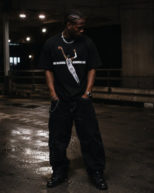 Easematic Among Us Tee parking garage full-body lifestyle