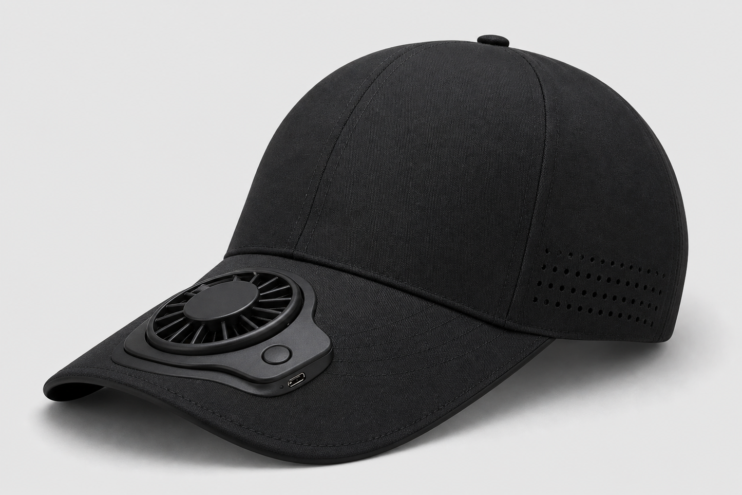 USB rechargeable fan cap hero view