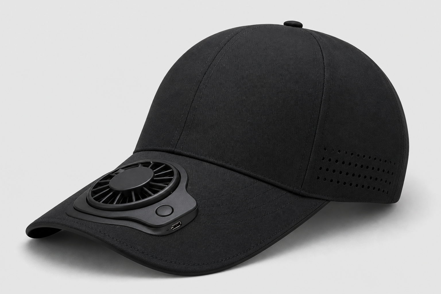 USB rechargeable fan cap hero view
