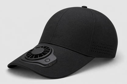 USB rechargeable fan cap hero view