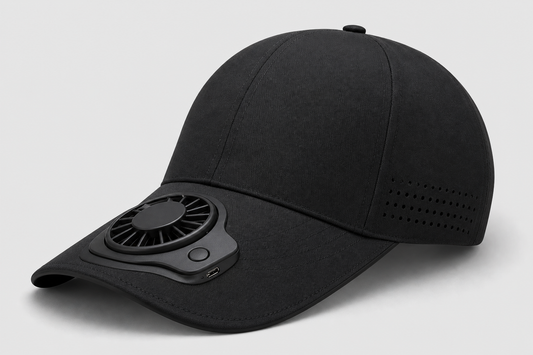 USB rechargeable fan cap hero view