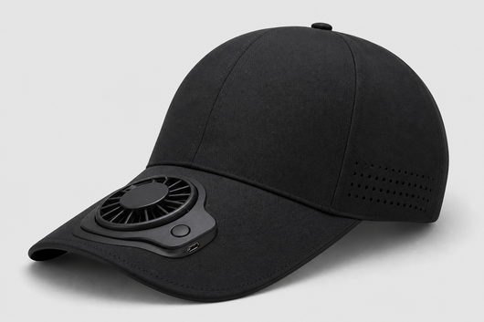 USB rechargeable fan cap hero view
