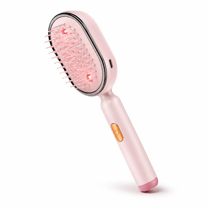 Electric Misting Hair Brush pink product packshot