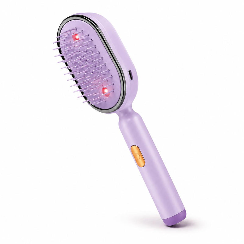Electric Misting Hair Brush purple product packshot