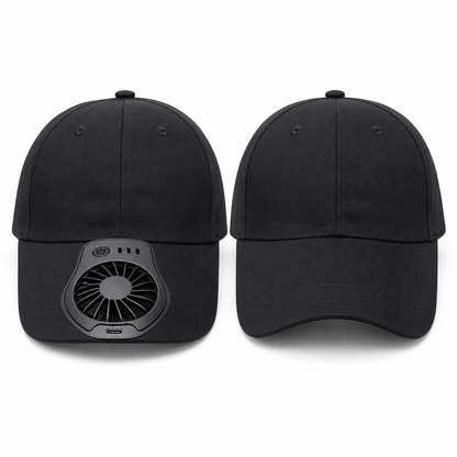 USB rechargeable fan cap comparison image