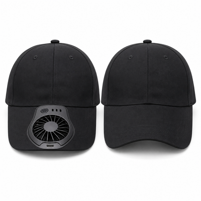 USB rechargeable fan cap comparison image