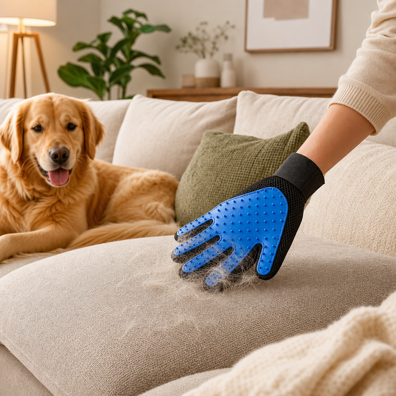 Pet Hair Removal Glove — lifestyle square