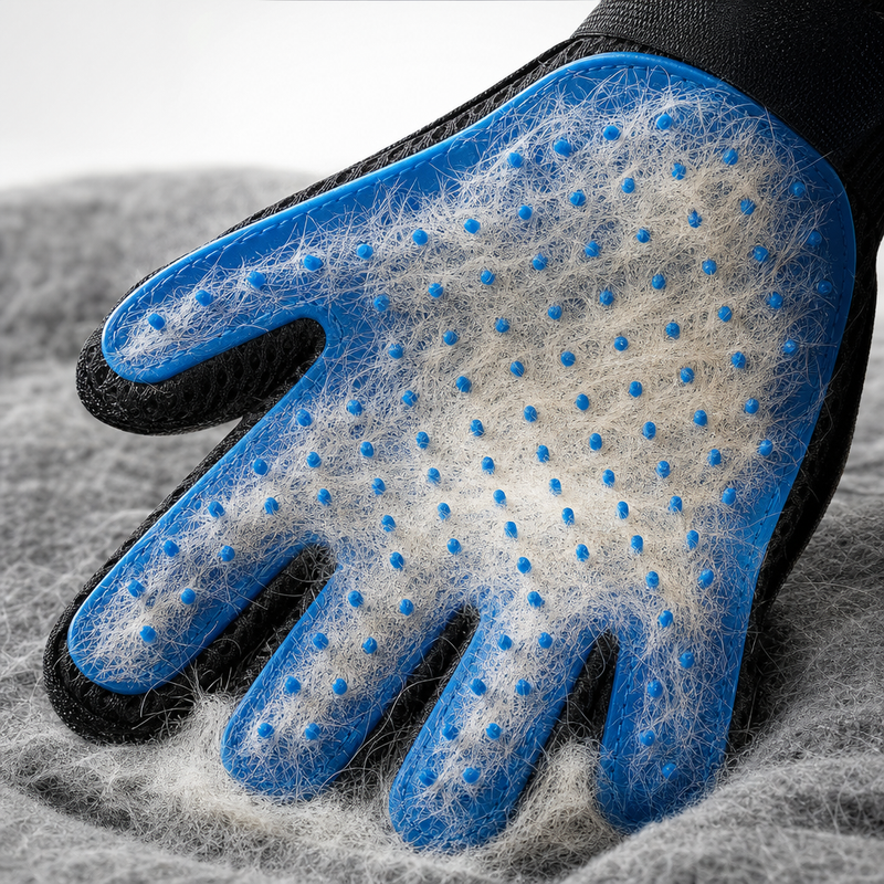Pet Hair Removal Glove — macro square