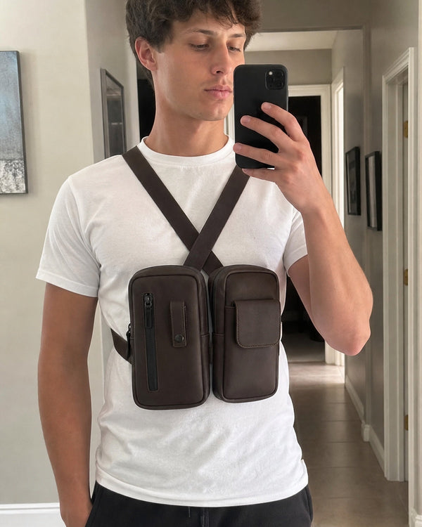 Tactical Crossbody Bag customer mirror selfie review