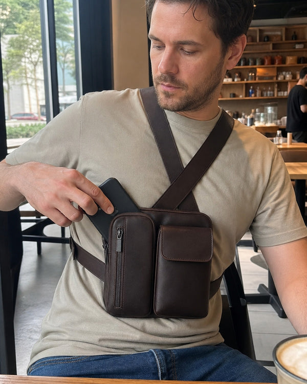 Tactical Crossbody Bag customer coffee shop review